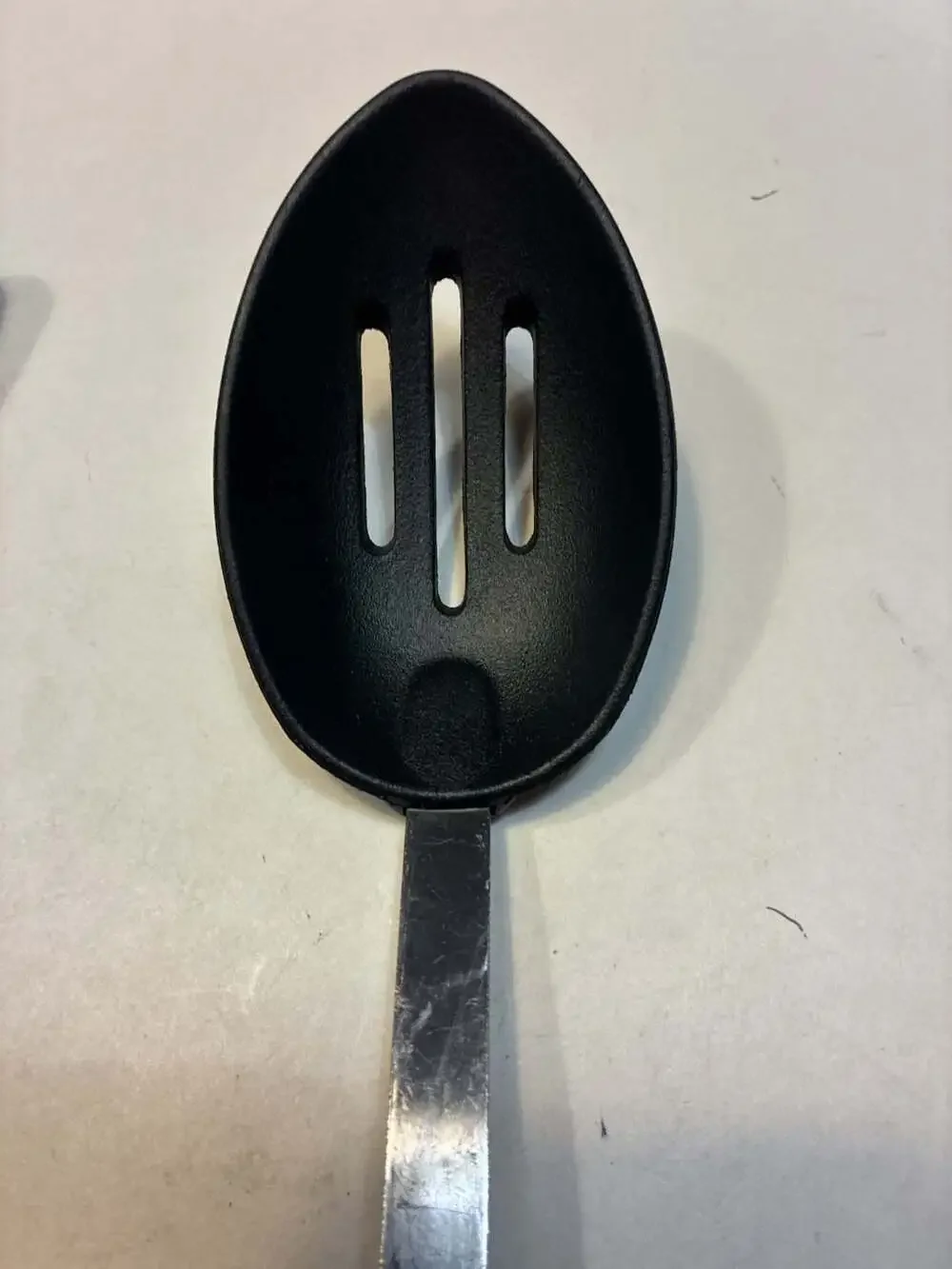 Lot of 2 Oneida Stainless Steel Slotted Serving Spoon and spatula with Black Nyl